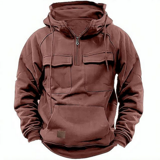 Sudadera con capucha utilitaria para hombre, ligera y funcional para el uso diario