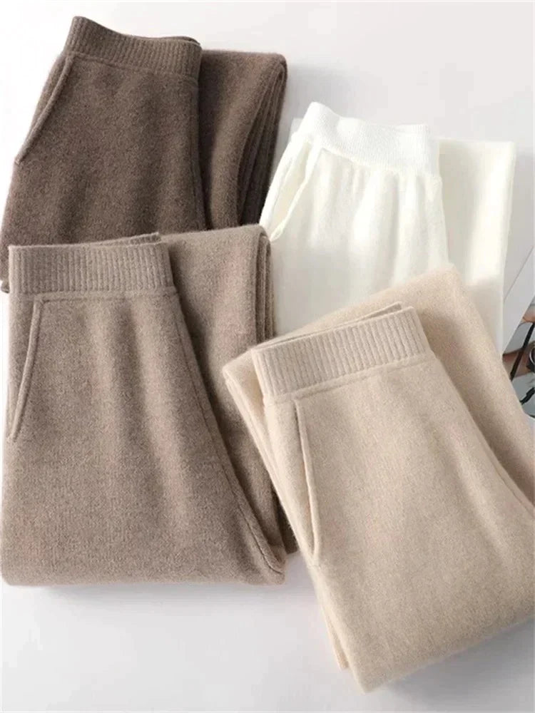 Pantalones elegantes de lana para mujer: cálidos y cómodos para el invierno