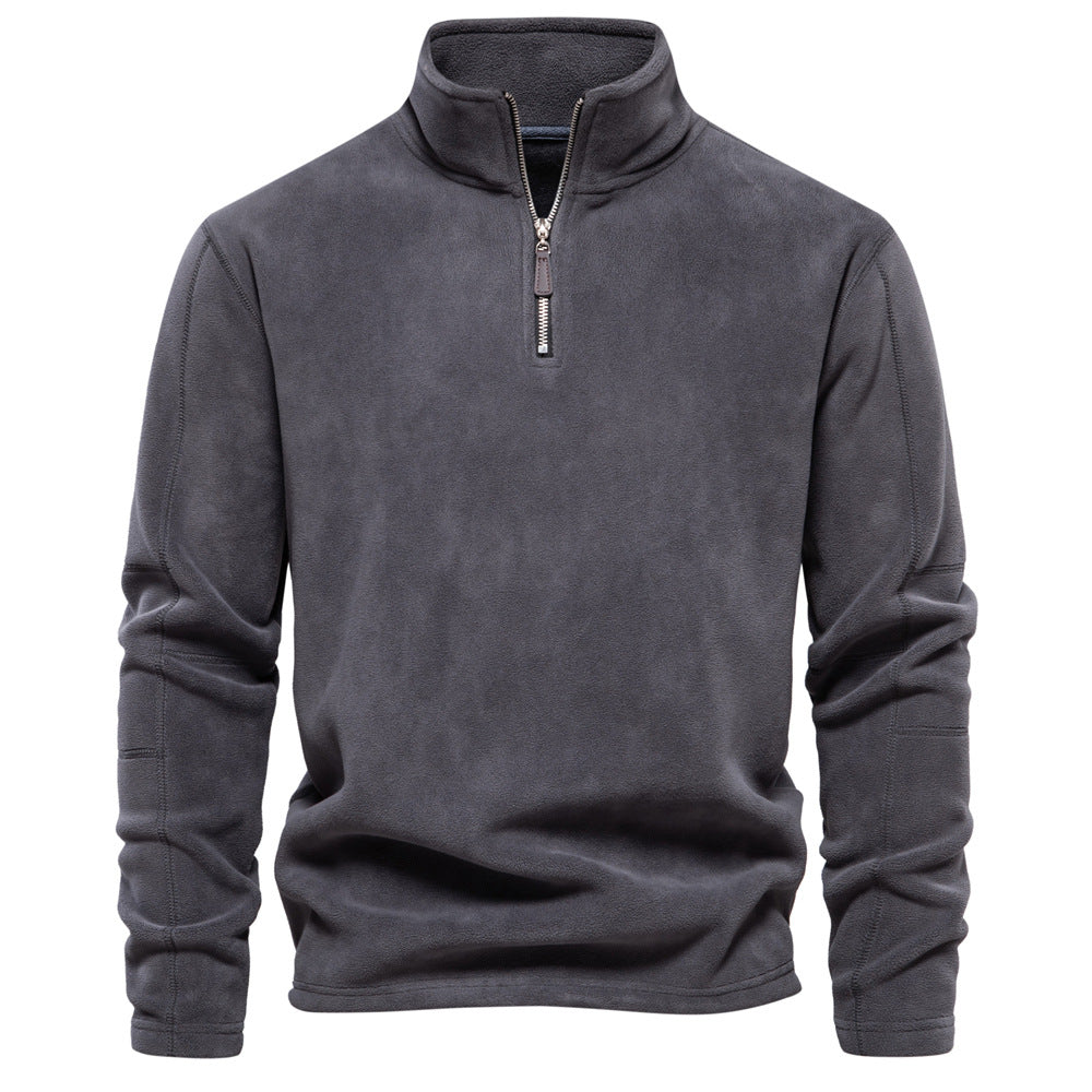 Suéter fleece hombre, estilo versátil y práctico para uso diario