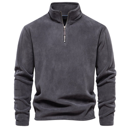 Suéter fleece hombre, estilo versátil y práctico para uso diario