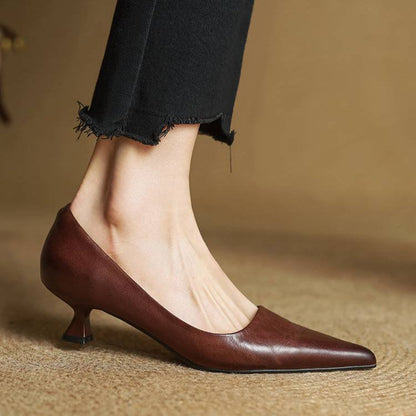 Zapatos Elegantes Mujer – Tacón Clásico y Piel Transpirable