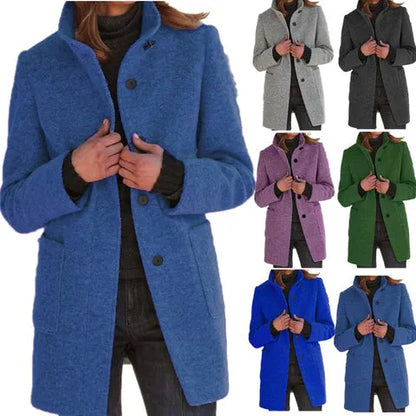 Elegante abrigo de lana para mujer: cálido y clásico para el invierno