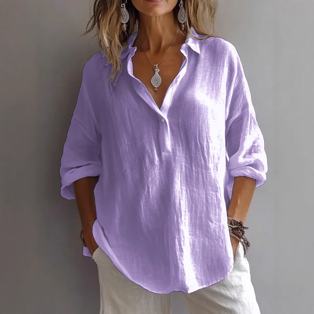 Fabiola | Elegante blusa con cuello en V