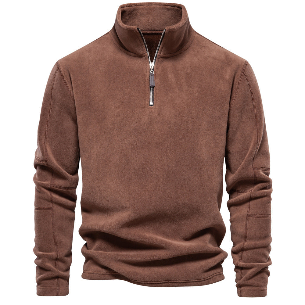 Suéter fleece hombre, estilo versátil y práctico para uso diario