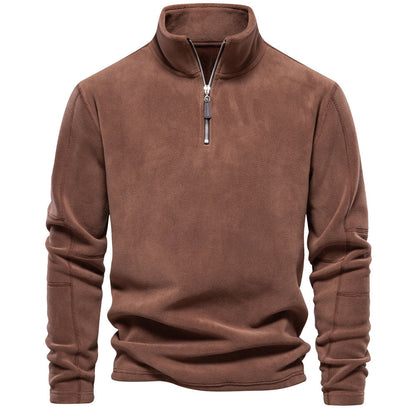 Suéter fleece hombre, estilo versátil y práctico para uso diario