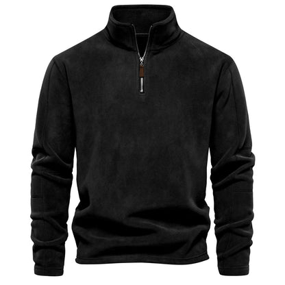 Suéter fleece hombre, estilo versátil y práctico para uso diario