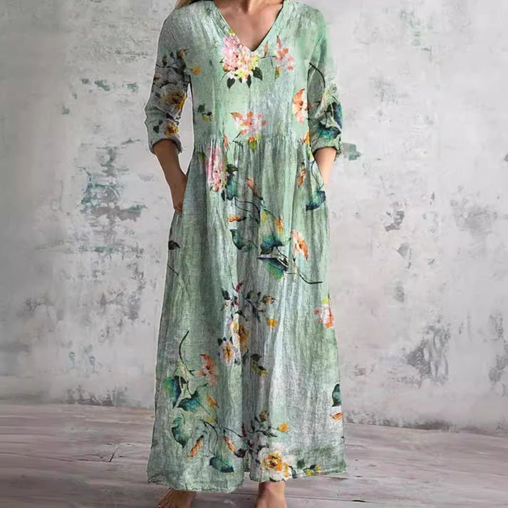 Natali | Elegante Vestido De Verano Con Estampado Floral