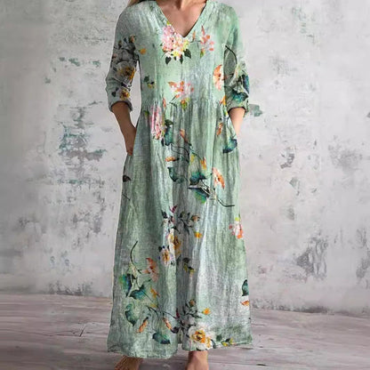 Natali | Elegante Vestido De Verano Con Estampado Floral
