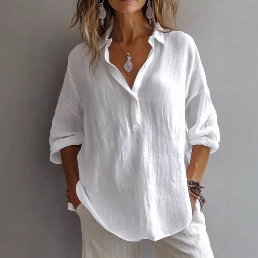 Fabiola | Elegante blusa con cuello en V