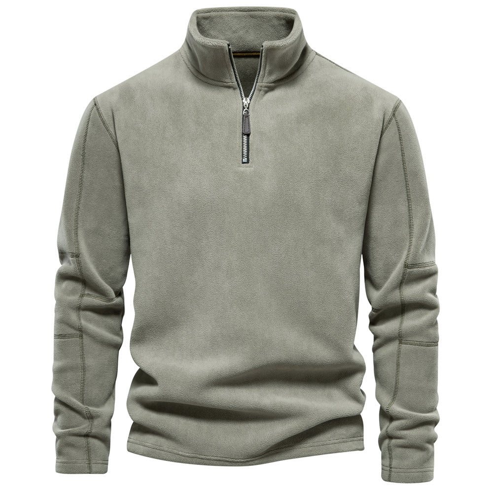 Suéter fleece hombre, estilo versátil y práctico para uso diario