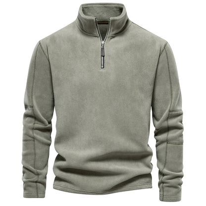 Suéter fleece hombre, estilo versátil y práctico para uso diario