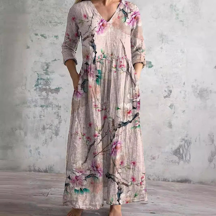 Natali | Elegante Vestido De Verano Con Estampado Floral