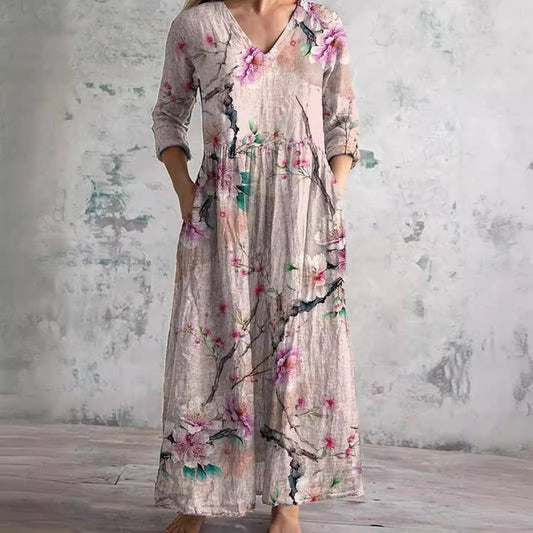 Natali | Elegante Vestido De Verano Con Estampado Floral