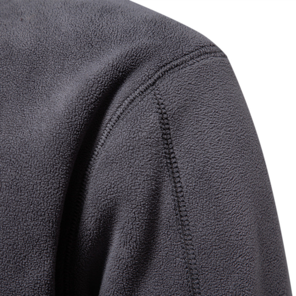 Suéter fleece hombre, estilo versátil y práctico para uso diario