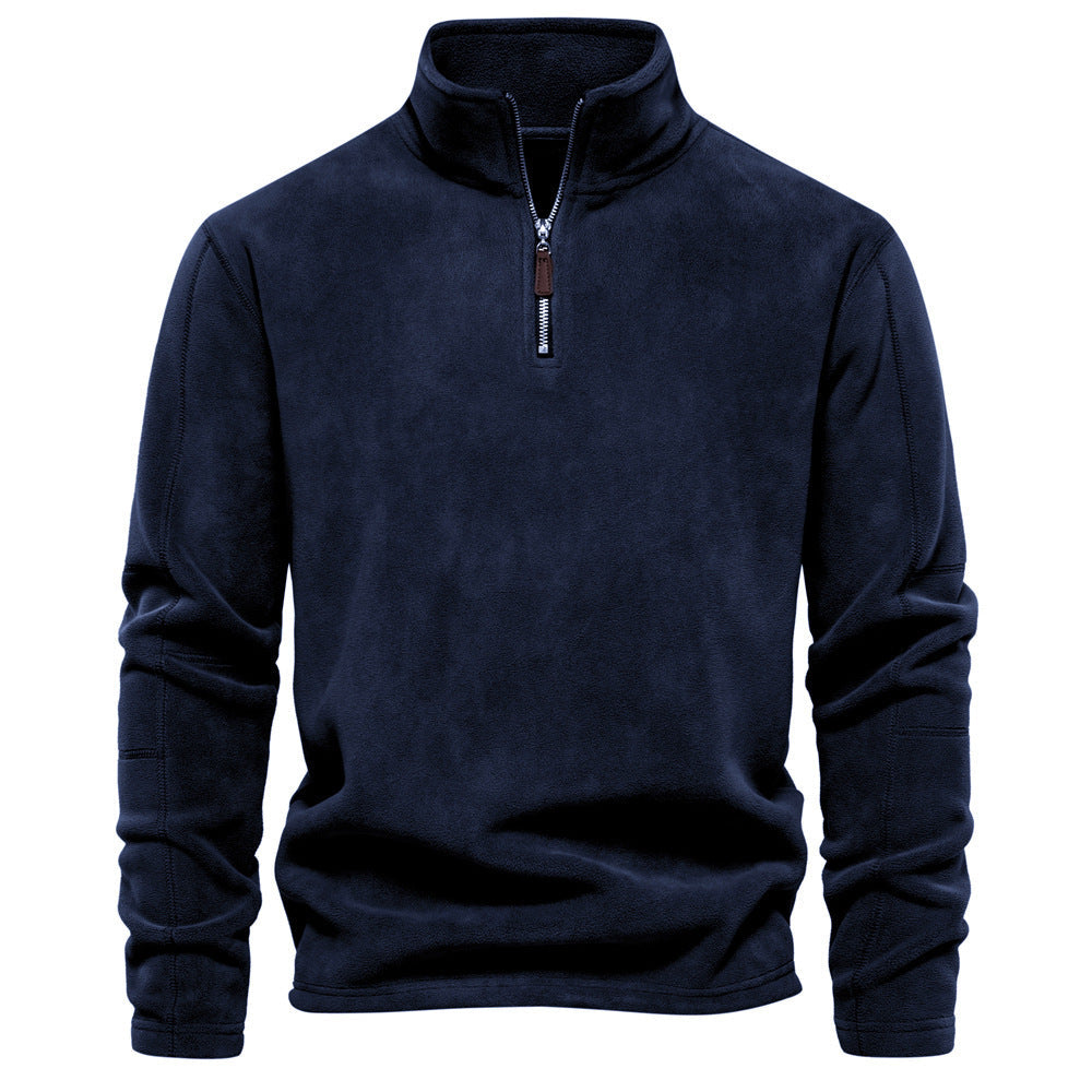 Suéter fleece hombre, estilo versátil y práctico para uso diario