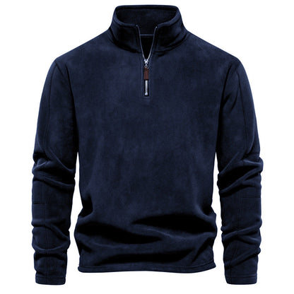 Suéter fleece hombre, estilo versátil y práctico para uso diario