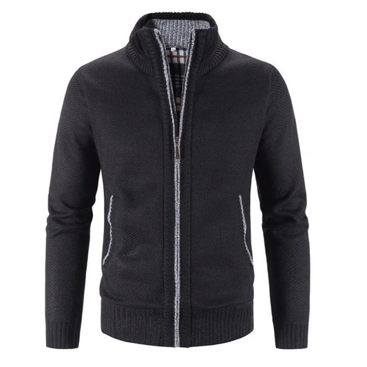 Chaqueta con cremallera para hombre, ligera y sofisticada