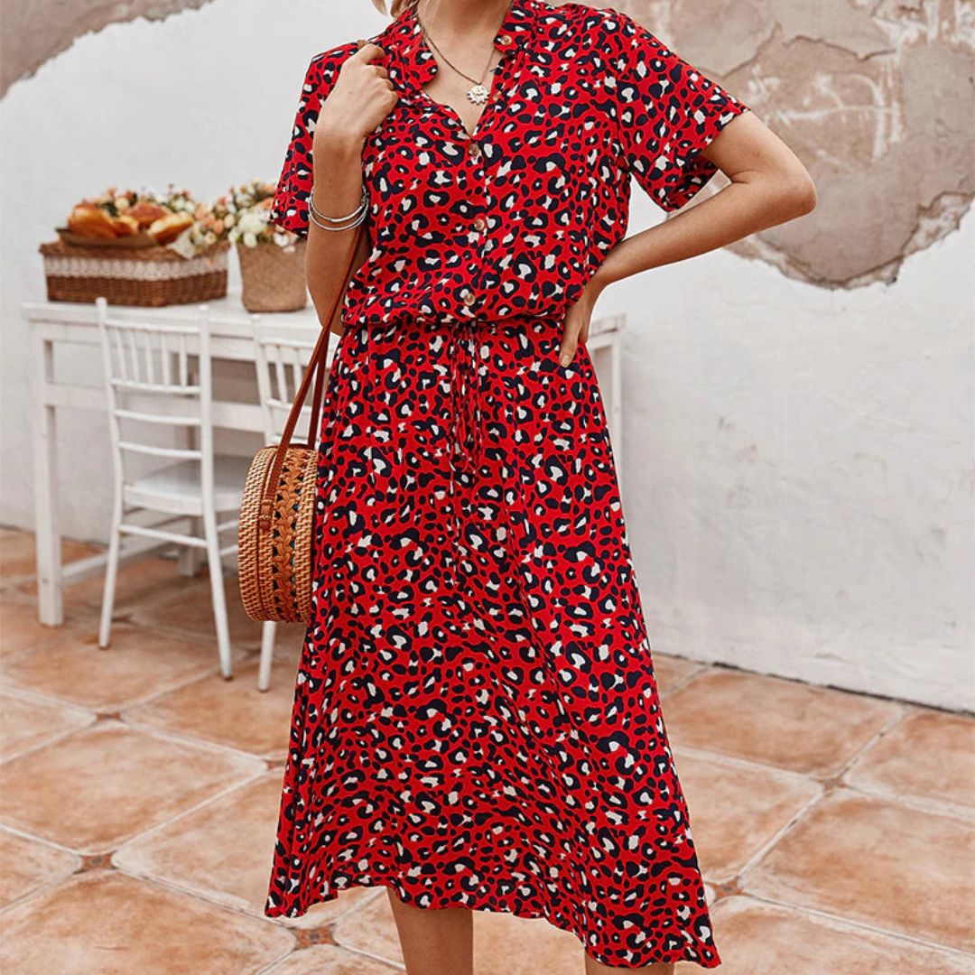 Vestido bohemio estampado, elegante y perfecto
