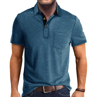 Camisa tipo polo masculina, ligera y versátil para verano