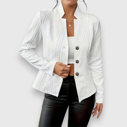 Blazer artesanal mujer elegante ligero y sofisticado paseo