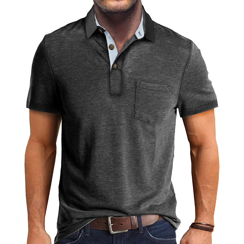 Camisa tipo polo masculina, ligera y versátil para verano
