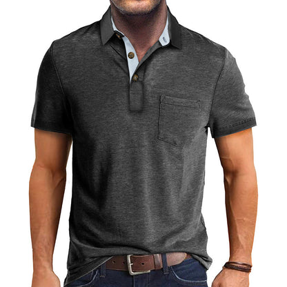 Camisa tipo polo masculina, ligera y versátil para verano