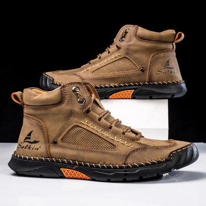 Zapatillas high-top cuero elegantes ideales para paseo y trabajo