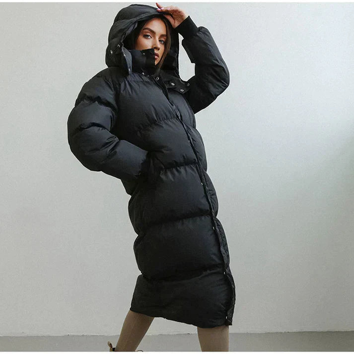 Chaqueta Puffer Mujer – Larga, Impermeable y Perfecta para Invierno