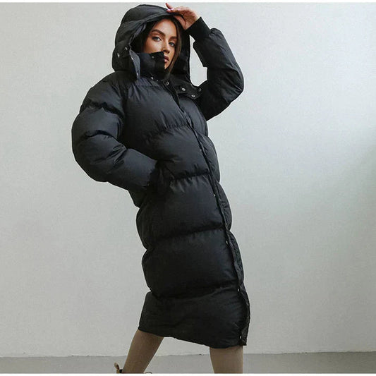 Chaqueta Puffer Mujer – Larga, Impermeable y Perfecta para Invierno