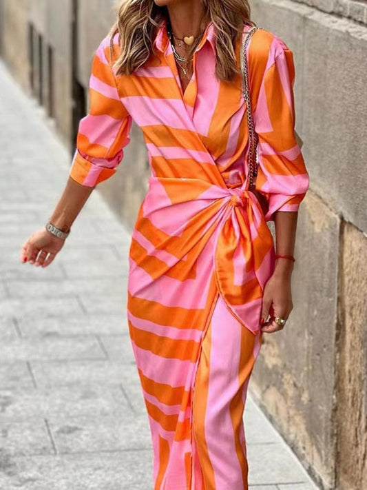 Vestido verano mujer, sofisticado y moderno con detalle de solapa