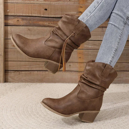 Botas western altas mujer, diseño clásico y refinado