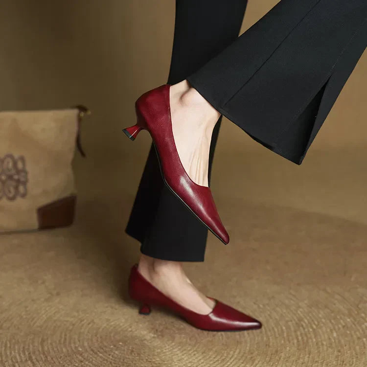 Zapatos Elegantes Mujer – Tacón Clásico y Piel Transpirable