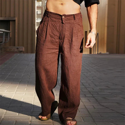 Ralph | Pantalones de lino con perneras anchas