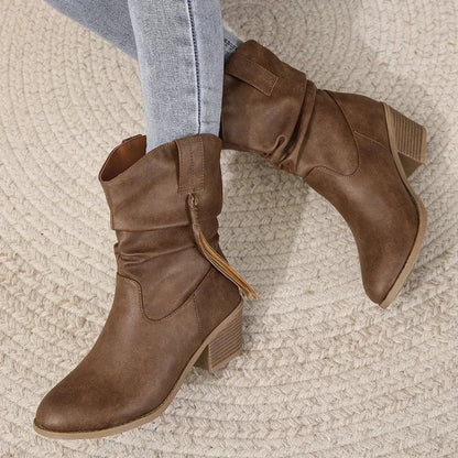 Botas western altas mujer, diseño clásico y refinado