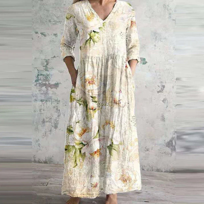 Natali | Elegante Vestido De Verano Con Estampado Floral