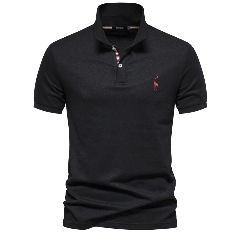 Polo de manga corta para hombre con cuello clásico
