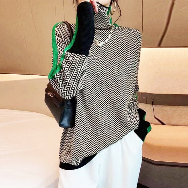 Jersey Mujer – Tejido Lujoso Herringbone, Confortable y Versátil