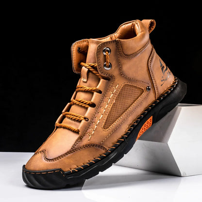 Zapatillas high-top cuero elegantes ideales para paseo y trabajo