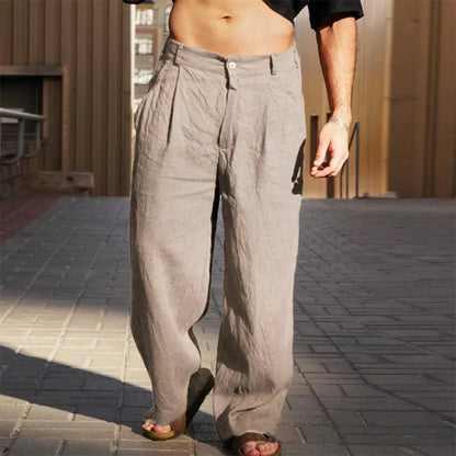 Ralph | Pantalones de lino con perneras anchas