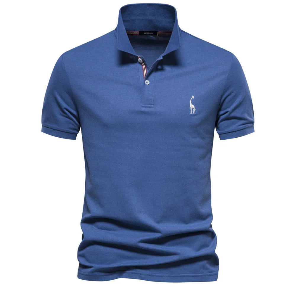 Polo de manga corta para hombre con cuello clásico