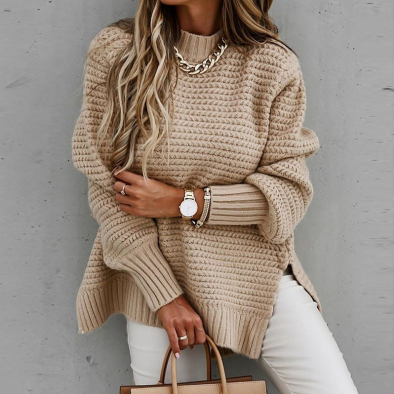 Jersey de lujo oversize, chic y versátil para otoño