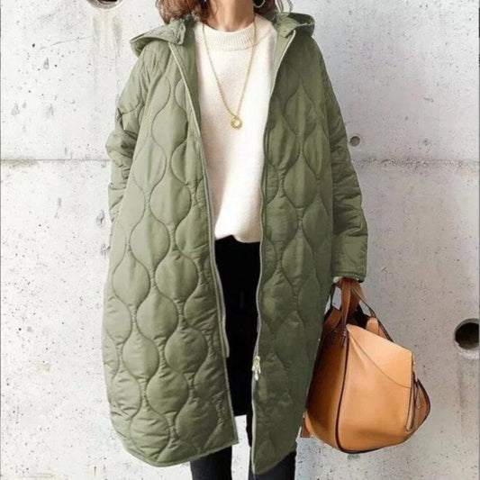 Chaqueta acolchada mujer con cremallera ligera cálida y moderna invierno