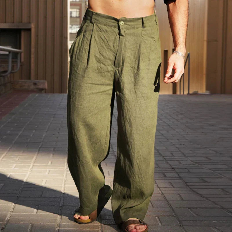 Ralph | Pantalones de lino con perneras anchas