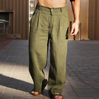 Ralph | Pantalones de lino con perneras anchas