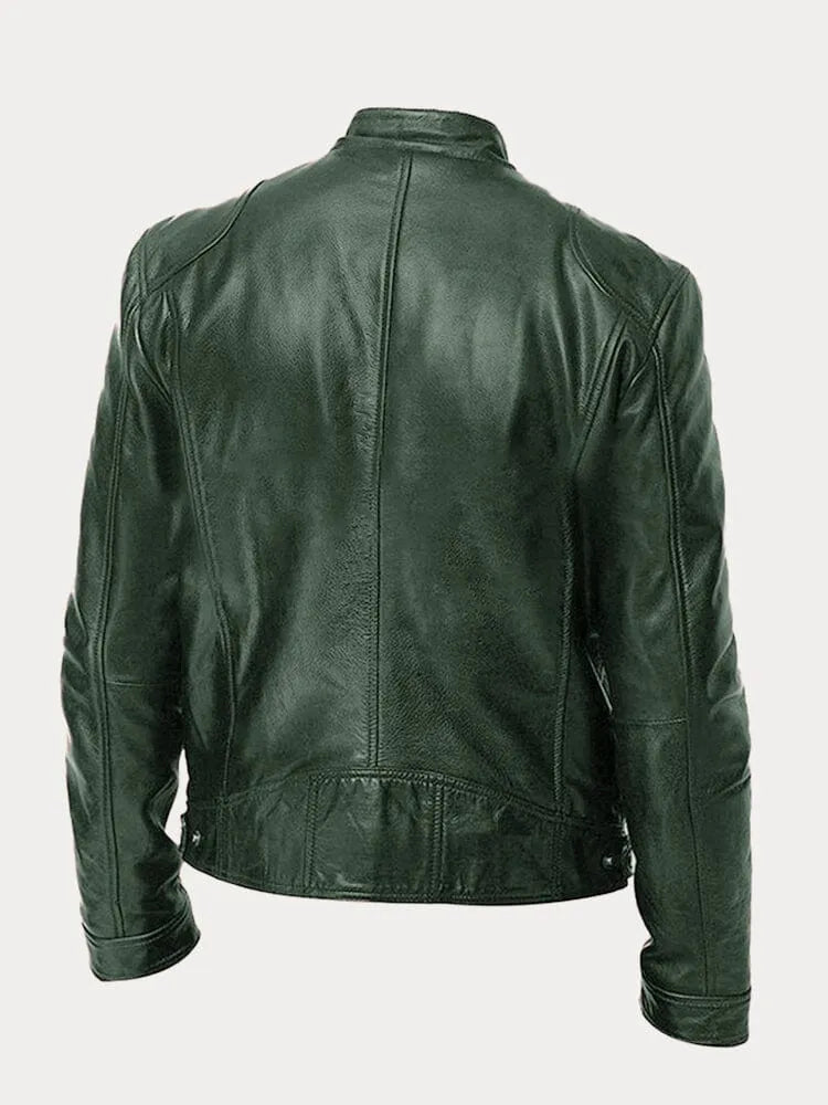 Chaqueta de Piel Hombre – Estilo Moderno y Versátil para Invierno