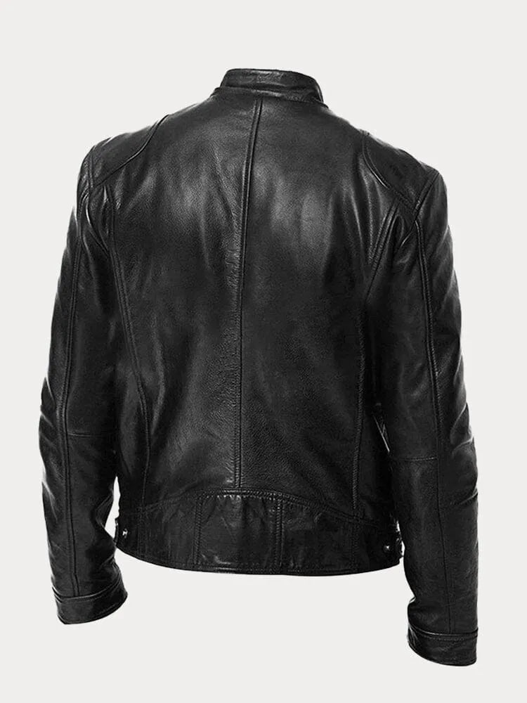 Chaqueta de Piel Hombre – Estilo Moderno y Versátil para Invierno