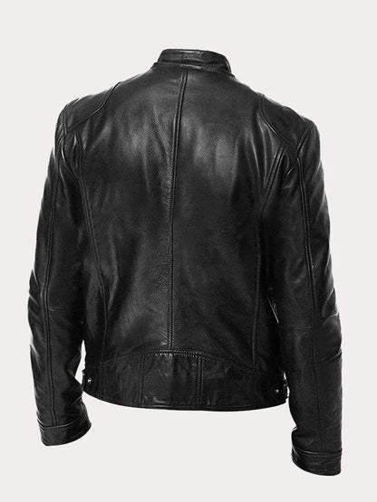 Chaqueta de Piel Hombre – Estilo Moderno y Versátil para Invierno