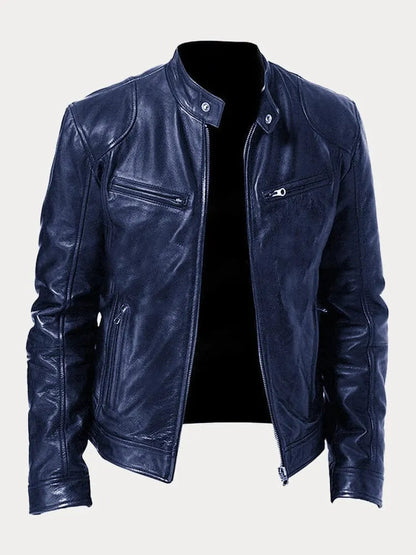 Chaqueta de Piel Hombre – Estilo Moderno y Versátil para Invierno
