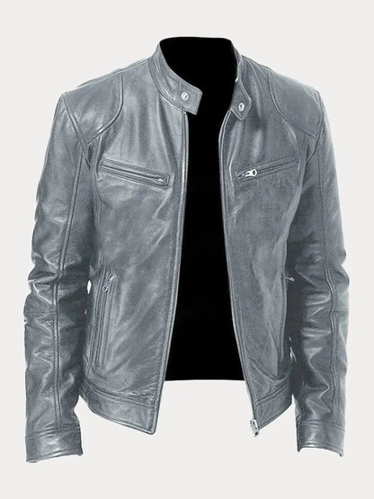 Chaqueta de Piel Hombre – Estilo Moderno y Versátil para Invierno