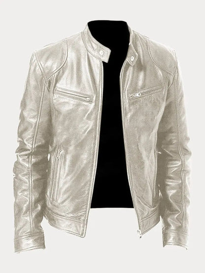Chaqueta de Piel Hombre – Estilo Moderno y Versátil para Invierno